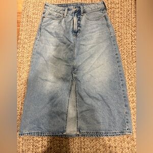Old navy midi jean skirt with slit